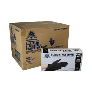 Empress 5 mil Black Nitrile Gloves, Large, 100/Box, 10 Boxes/Case