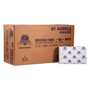 Empress HT400011 TAD Premium White Multifold Paper Towels, 250/Pack, 16 Packs/Case