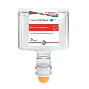 SC Johnson InstantFOAM Complete PURE Alcohol Hand Sanitizer, 1 L Touch-Free Cartridges, 3/Case