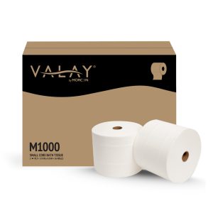 Morcon M1000 Small-Core Bath Tissue, 2-Ply, White, 1,000 Sheets, 36 Rolls/Case