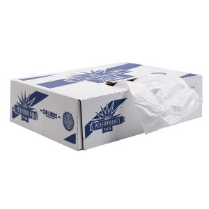 Performance Plus PH334016N Clear High-Density Can Liners, 33 gal, 33" x 39", 0.55 mil, 250/Case
