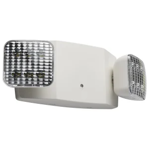 SATCO 67-130 LED Dual-Head Emergency Light, 90-Minute Backup, 120/277V