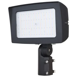 SATCO 65-1542 — Selectable Commercial Flood Light — 150W/125W/100W — 3000K/4000K/5000K — 120V-347V — Bronze