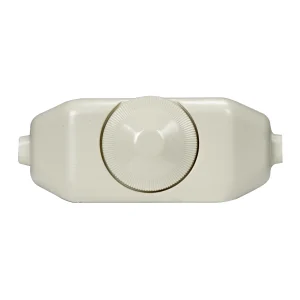 SATCO 80-1482 — Full Range Lamp Cord · Rotary Dimmer Switch · Ivory Finish · 3" x 1-1/4" · Phenolic · For 18GA SPT-1 or SPT-2 Wire · 200W · 120V