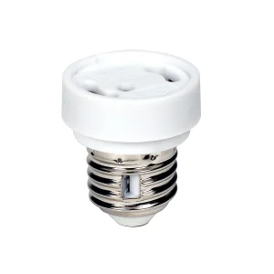 SATCO 80-1888 — White Medium To GU24 Socket Reducer · E26 - GU24 With Locking Device · 3/4 in. Overall Extension · 660W · 250V