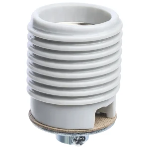 SATCO 90-1074 — Keyless Threaded Porcelain Socket With Cap And Ring · 1/8 IPS · CSSNP Screw Shell · Glazed · 660W · 250V · 100/10 Master