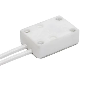 SATCO 90-475 — MR16 Porcelain Halogen Socket · GX5.3 Base · 12" SF-1 200C Leads · 3/8" Height · 7/8" Diameter · 3/4" Width · 75W · 250V