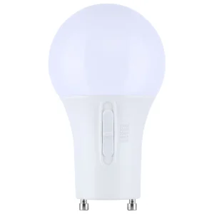 SATCO S12144 9.5W LED A19 Lamp 2700K/3000K/3500K/4000K/5000K Selectable GU24 — Case Qty 24