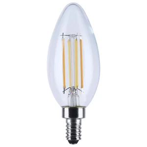 SATCO S12157 4.5W LED B11 Lamp 3000K-2000K Dim-to-Warm E12 — Case Qty 24